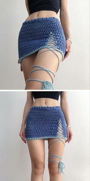 Mini jupe tricotée