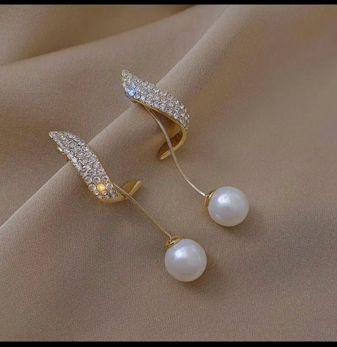 Boucle d'oreille strass et per