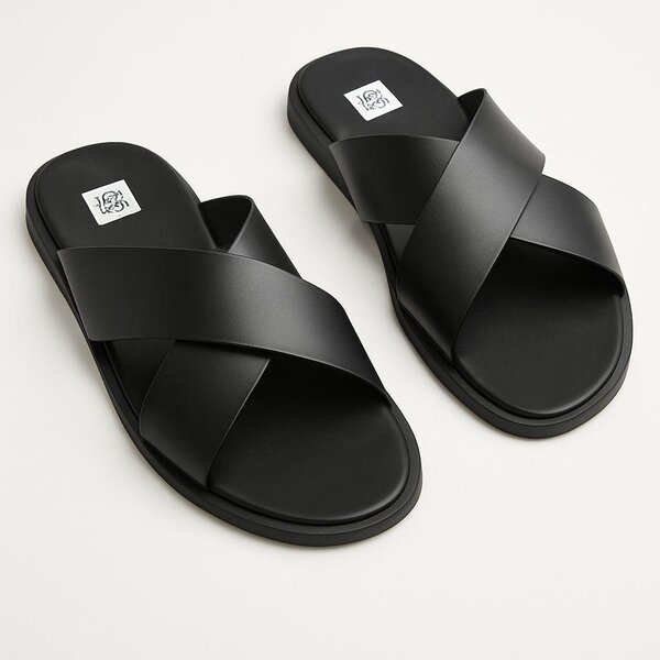 Sandales plates noires Yohji Yamamoto