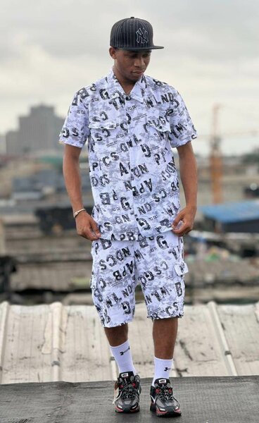 Ensemble short imprimé urbain