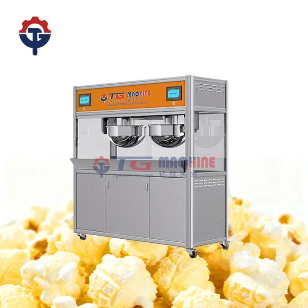 Machine à pop-corn double cuve