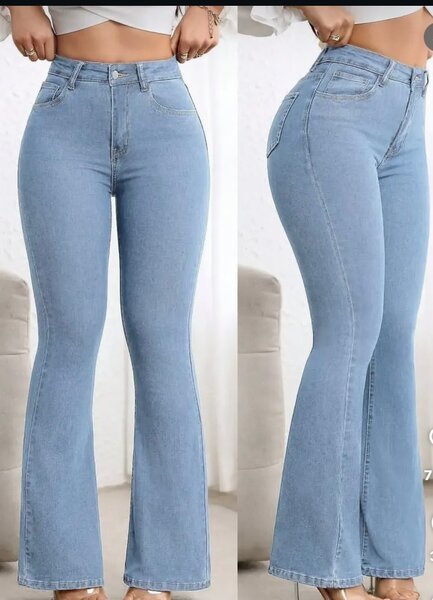 Jean évasé taille haute