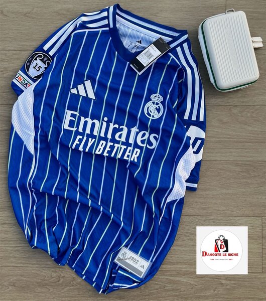 Maillot de Foot Real Madrid Bleu