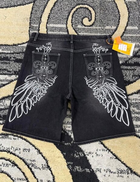 Shorts en denim avec broderie
