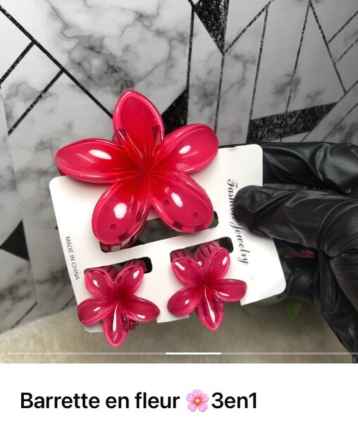 Barrette Fleur 3-en-1 Éclat