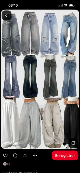 Pantalons larges tendance
