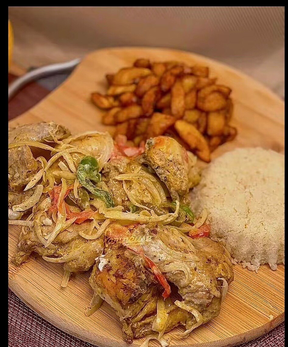 Poulet mayo+attieke+alloco