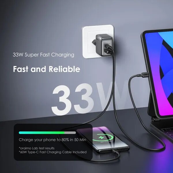 Chargeur Rapide 33W Oraimo