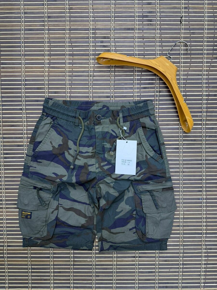 Shorts cargo camouflage homme