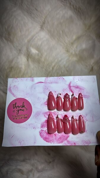 Ongles Press-Ons Rose Élégant