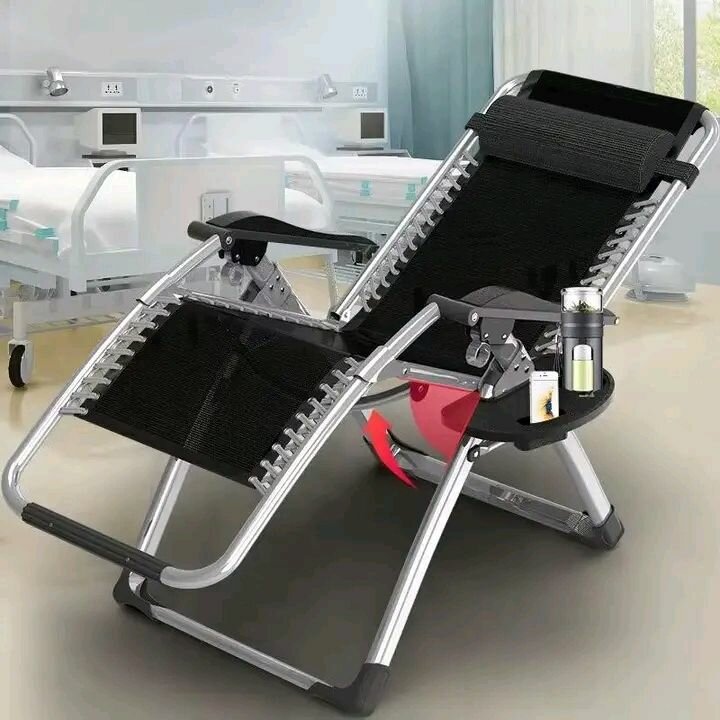 Chaise Reclinable Ergonomique avec Accoudoirs et Tablette