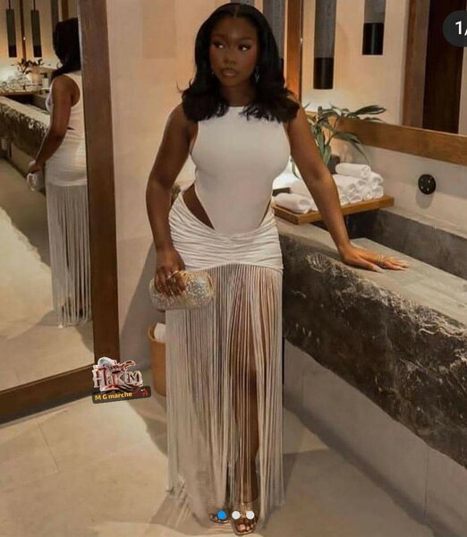 Robe élégante à franges