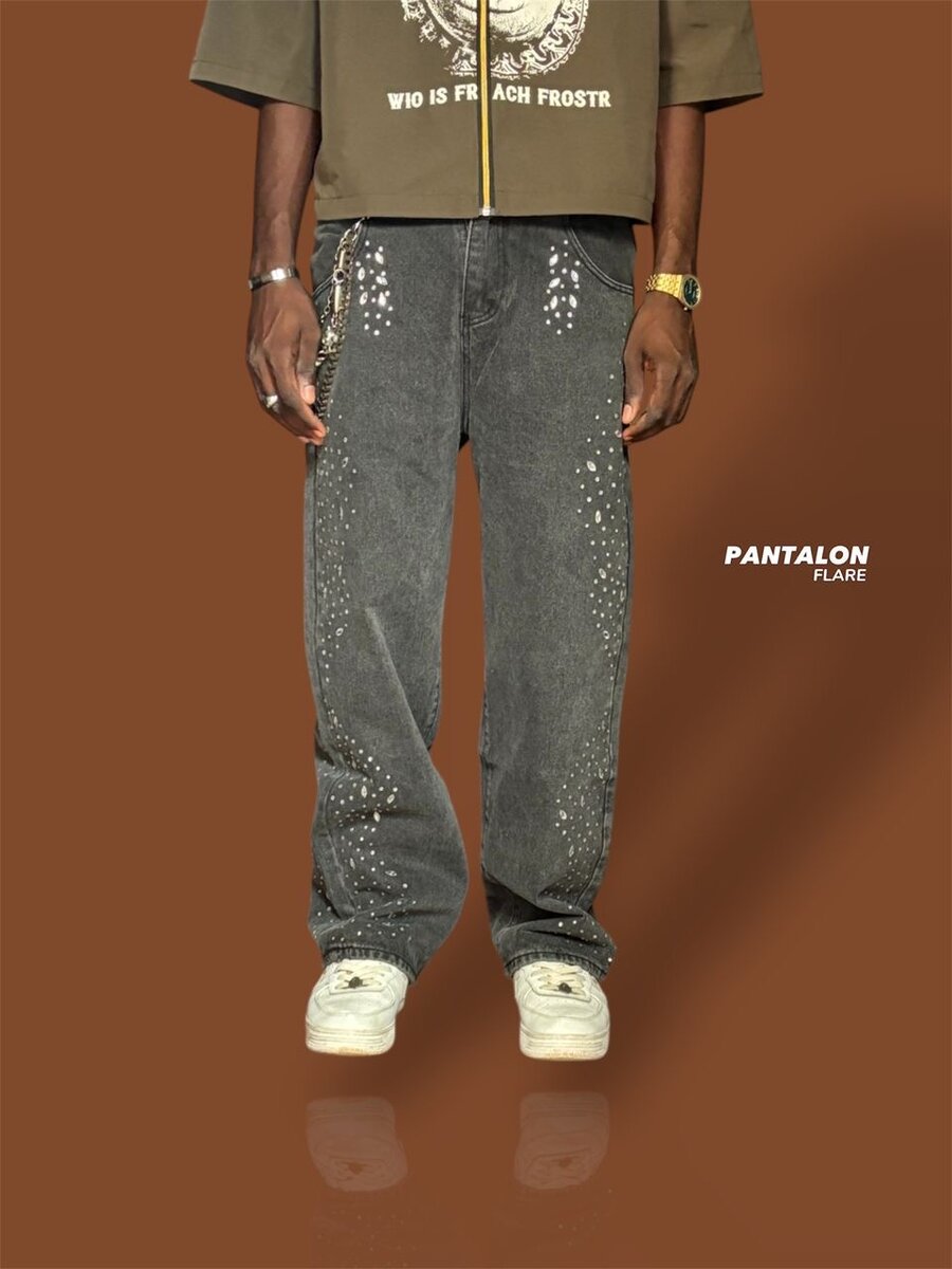 Pantalon Flare Homme Stylisé