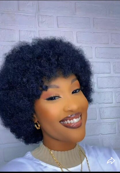 Afro naturelle effet mouillé