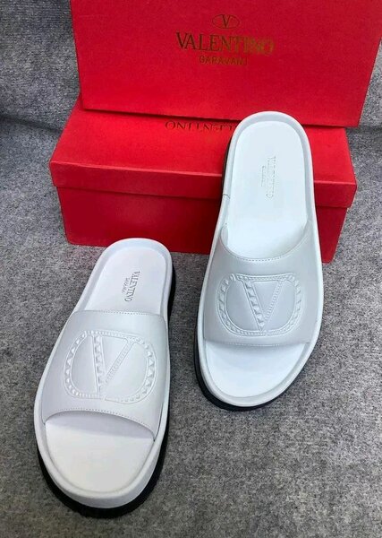 Mules en cuir blanc pour homme et femme