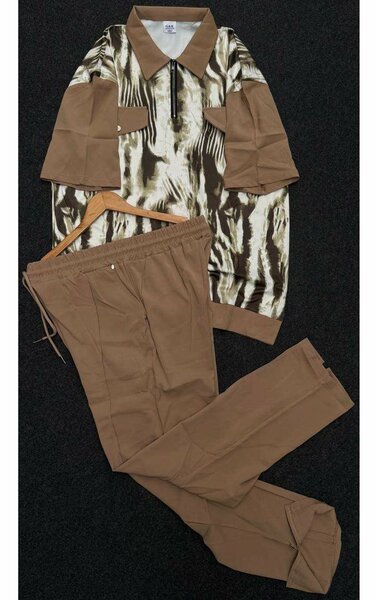 Ensemble homme chemise et pantalon marron