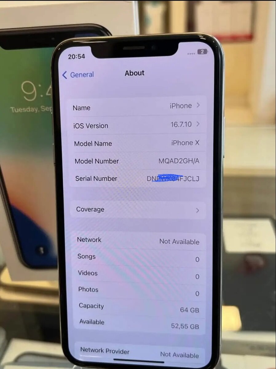 iPhone X 64GB Argent Neuf