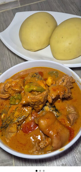 Foutou sauce arachide