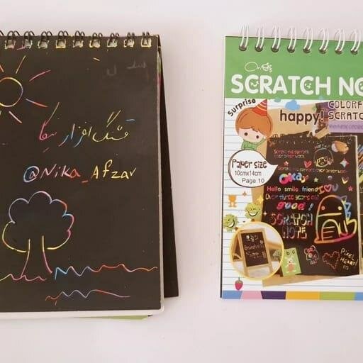 Bloc-notes à gratter coloré