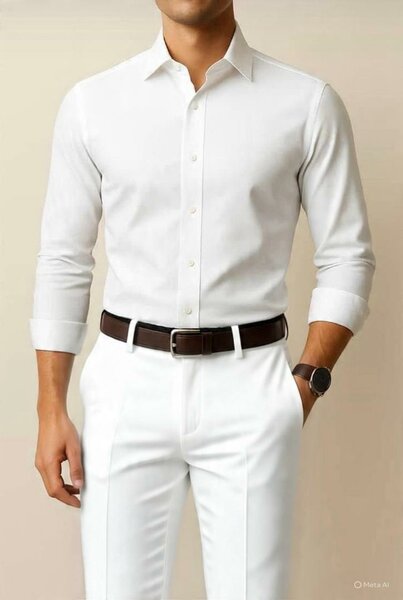 Chemise blanche élégante homme
