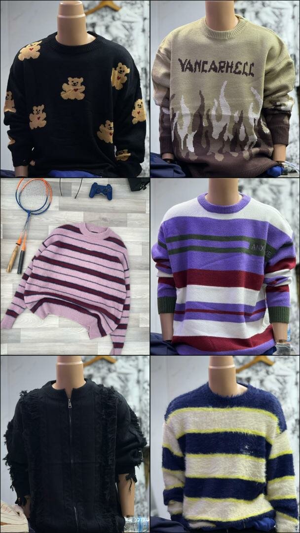 Pulls en tricot colorés