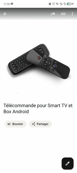 Télécommande air mouse Smart TV