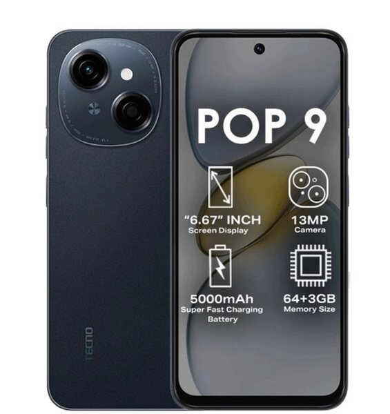 Tecno POP 9 Smartphone 6.67'' 13MP 5000mAh