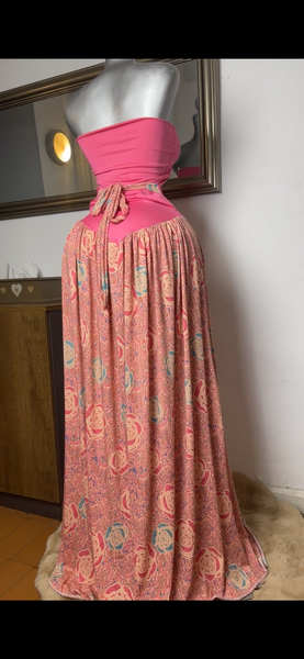 Robe longue bustier bohème