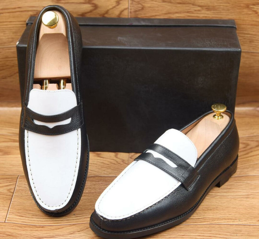 Chaussures loafers en cuir pour homme