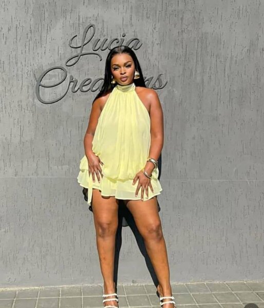 Robe courte jaune femme été