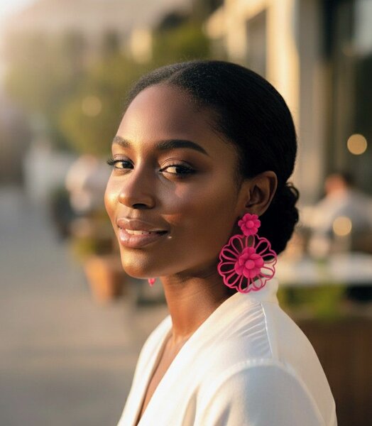 Boucles d'oreilles florales