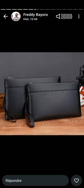 Pochette en cuir pour homme