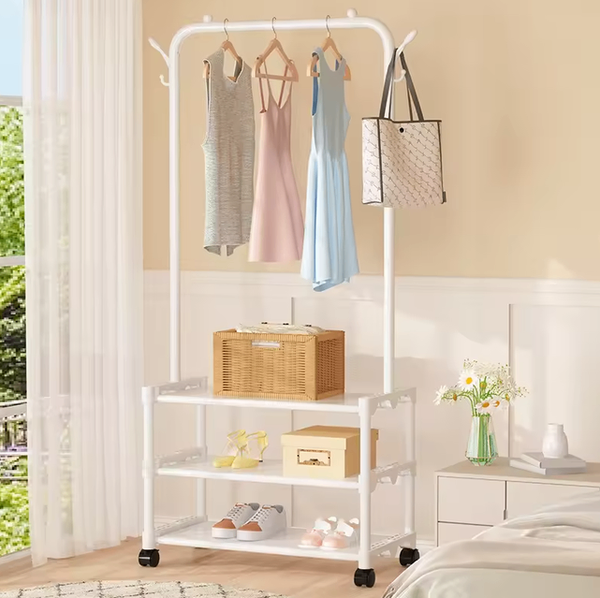 Adjustable Clothing Rack with Shelves