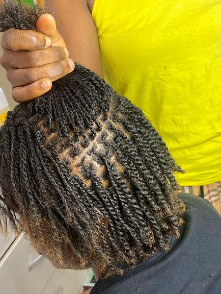 Micro twist  cheveux naturel