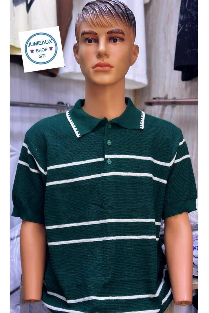 Polo homme rayé élégant