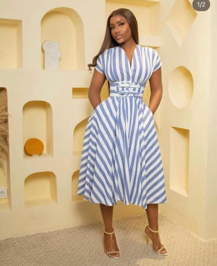 Robe rayée élégante