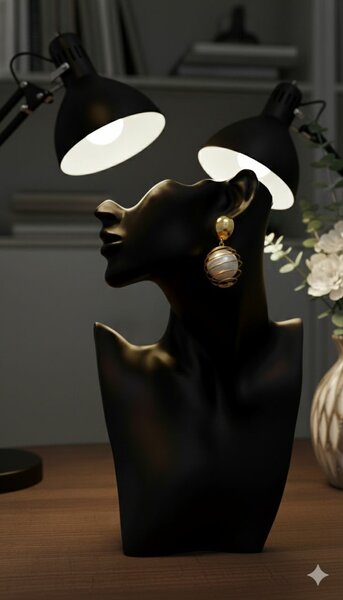 Boucles d'oreilles dorée perlé