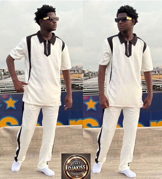 Ensemble Tissu Contrasté Homme