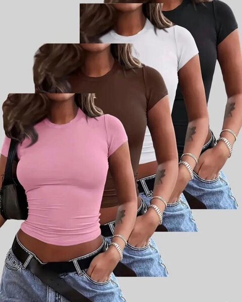 T-shirt basique femme coton