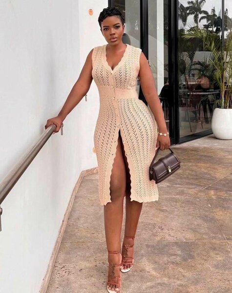 Robe crochet élégante femme