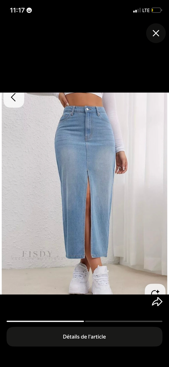 Jupe longue en jean chic