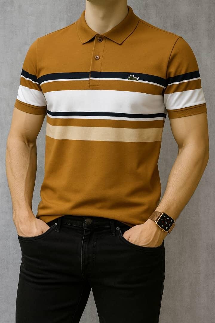 Polo rayé homme élégant