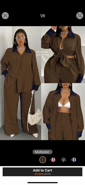 Ensemble survêtement rayé pour femme