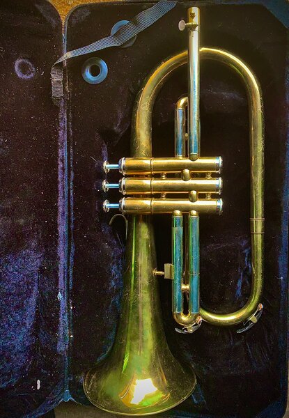 Cornet en laiton avec étui