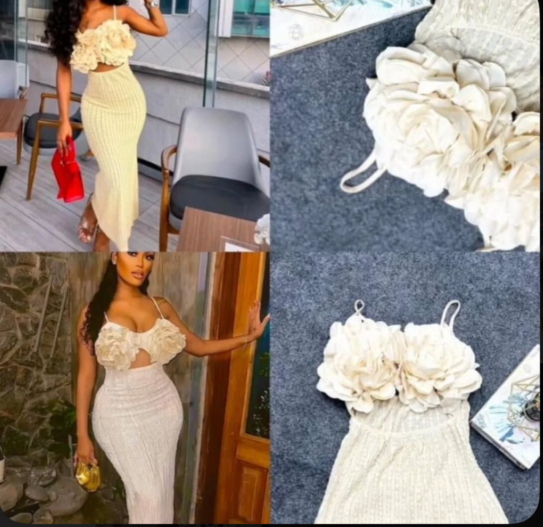 Robe Longue Élégante Rayée