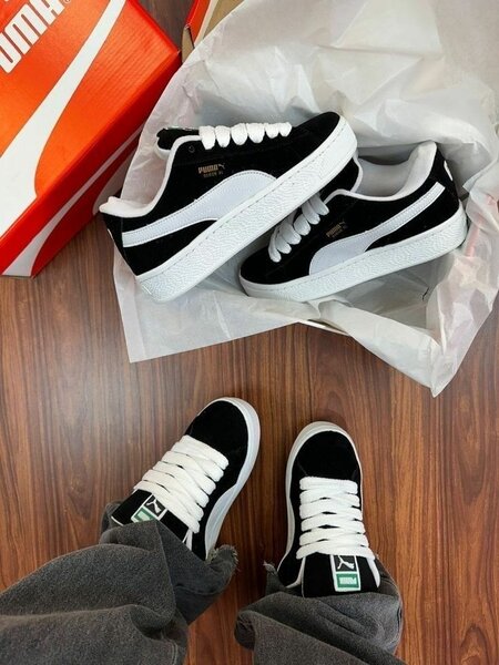 Baskets noires en daim
