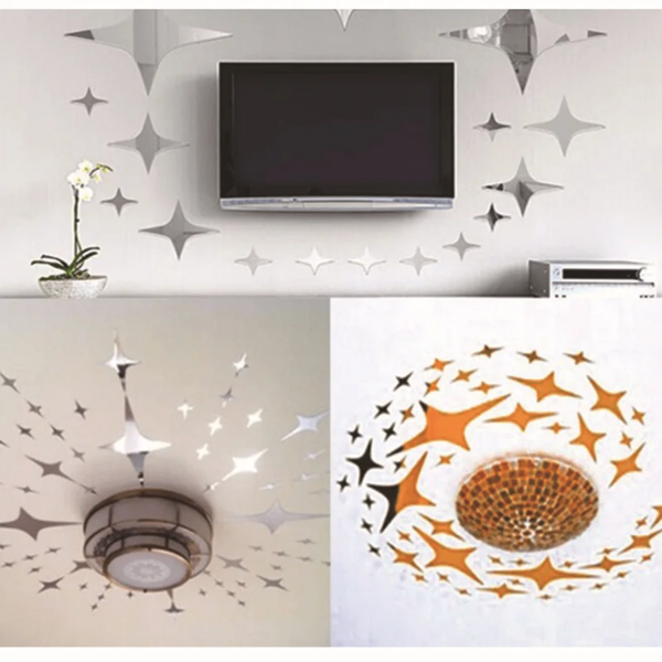 Autocollants Muraux Étoiles Miroir
