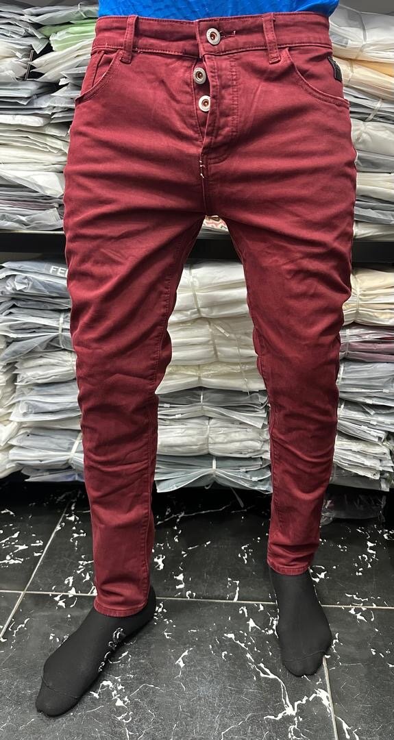 Pantalon Chino Rouge Homme