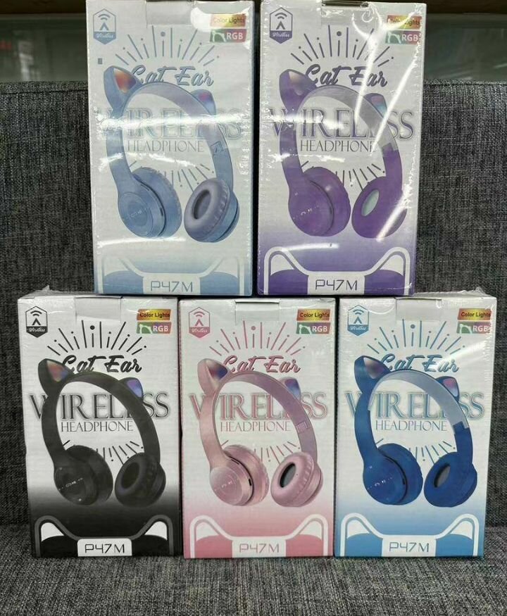 Casque audio Bluetooth oreilles de chat