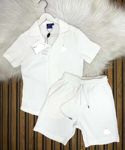 Ensemble court en coton blanc